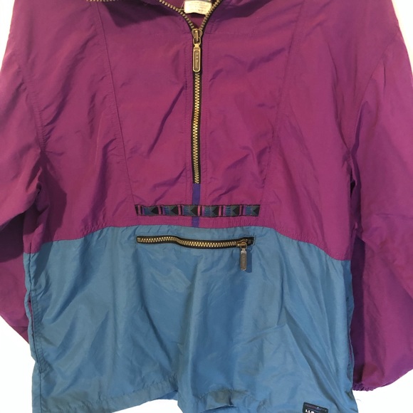 Youth fall rare L.L.Bean VTG Y2k hooded windbreaker pull over jacket - Picture 2 of 12